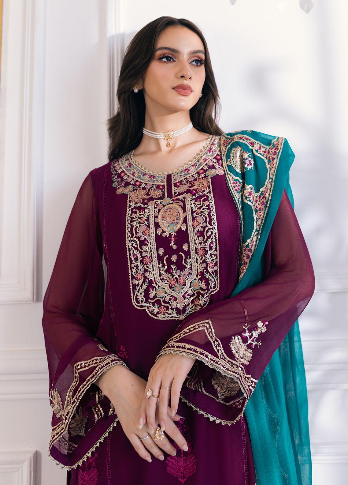 Ella By Sahane Embroidered Chiffon Collection | 1005 Anastasia - Buy Online