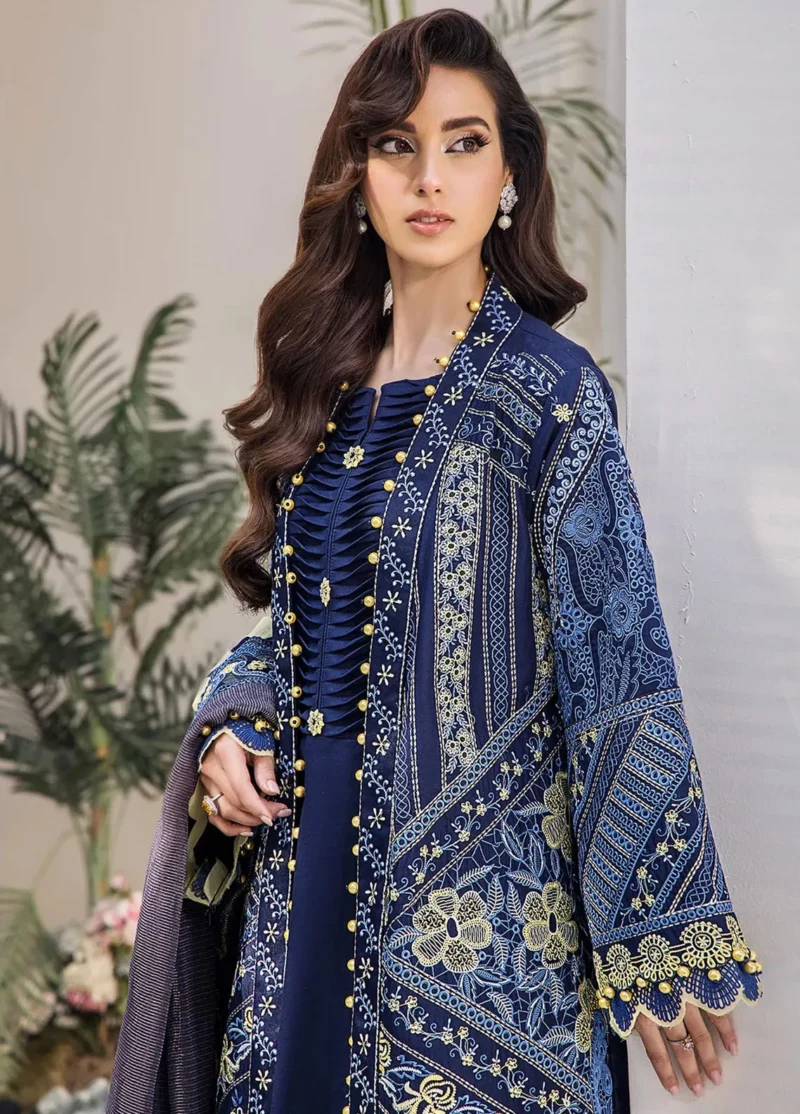 Tessa embroidered lawn festive collection | 2024 | ts24f midnight mirage