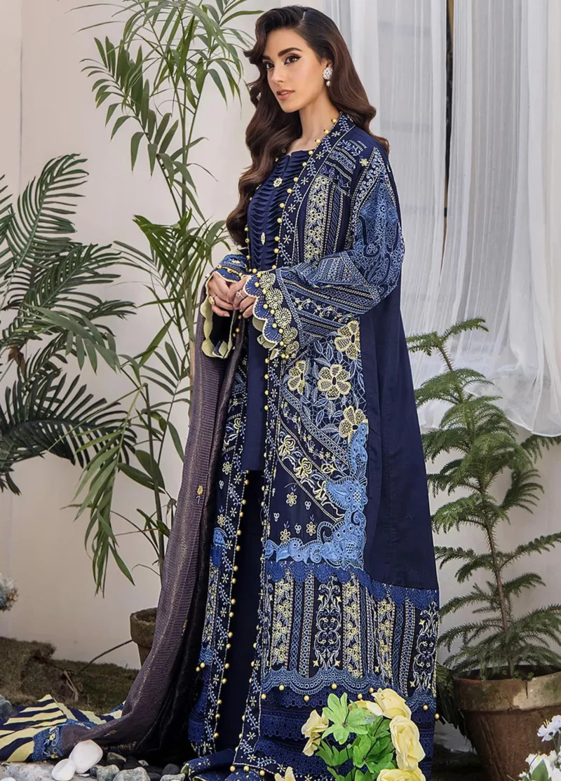 Tessa embroidered lawn festive collection | 2024 | ts24f midnight mirage